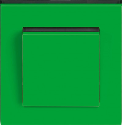 ABB Выключатель 1-клавишный, цвет зеленый - черный, серия Levit