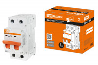 Авт. выкл. ВА47-60 2Р 25А 6кА х-ка С TDM Electric, SQ0223-0095 Авт. выкл. ВА47-60 2Р 25А 6кА х-ка С TDM Electric, SQ0223-0095