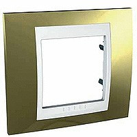 UnicaCh Рамка 1-ная, золот./бел.