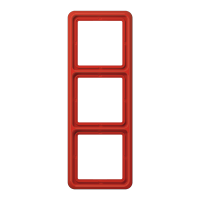 Рамка для вертикальной и горизонтальной установки ударопрочная, 3-кратная; красная, CD583WURT