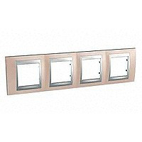 MGU66.008.096 - UNICA TOP РАМКА 4-постовая, горизонтальная, АЛЮМИНИЙ/ОНИКС
