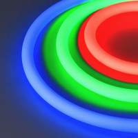 Светодиодная лента герметичная MOONLIGHT-TOP-F280-D25mm 24V RGB 360deg (14.4 W/m, IP65, 3535, 5m, wire x1) (Arlight, Прямой вывод кабеля), 037563