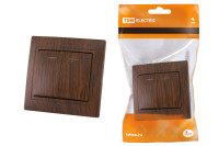 Выключатель 2 кл. с подсветкой 10А "ЭКО" (бук) "Таймыр" TDM Electric, SQ1814-0305 Выключатель 2 кл. с подсветкой 10А "ЭКО" (бук) "Таймыр" TDM Electric, SQ1814-0305