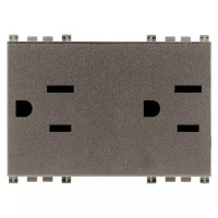 Vimar 2 розетки 2P+T 15A USA/SASO, Metal, 19246.M Vimar 2 розетки 2P+T 15A USA/SASO, Metal, 19246.M