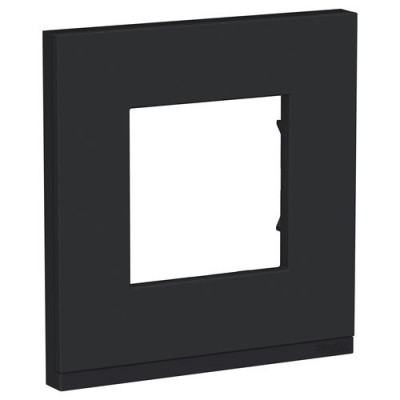 Unica Pure Рамка 1-ная, горизонтальная, каучук/антрацит