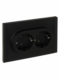 FORTE&PIANO Роз. 2-я с з/к без з/ш б/к 16А FP124 чер. IEK, FP-R21-16-1-K02