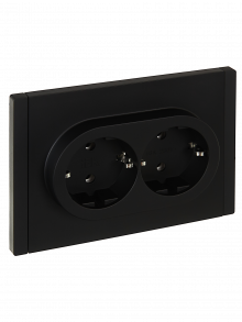 FORTE&PIANO Роз. 2-я с з/к без з/ш б/к 16А FP124 чер. IEK, FP-R21-16-1-K02