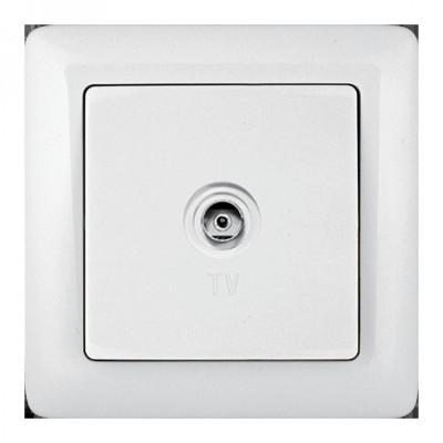 ХИТ О/У РОЗЕТКА телевизионная, БЕЛЫЙ. Россия