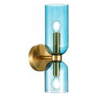 ST LUCE SL1180.211.02 Бра ST-Luce Золотистый/Голубой E14 2*40W