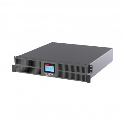 Онлайн ИБП ДКС серии Small Rackmount, 1000 ВА/900 Вт, 1/1, 6xIEC C13,EPO, USB, RS-232, Rack 2U, з/у 6А, без АКБ, SMALLR1A0PI