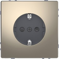 D-Life Розетка 2К+З 16 А, 250 В~, со шторками , винт. зажим., никель