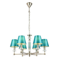 ST LUCE SL1755.173.06 Люстра подвесная ST-Luce Никель/Зеленый E14 6*40W