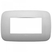 19684.23 - Vimar Накладка ROUND на 4 модуля серебро матовое