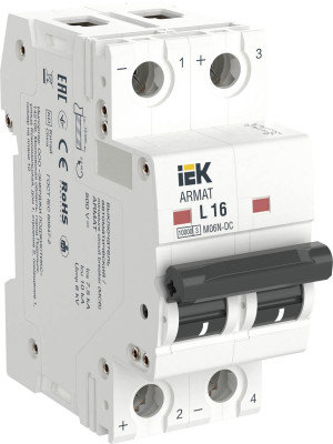 ARMAT Автоматический выключатель M06N-DC 2P L 16А IEK, AR-M06N-2-L016DC