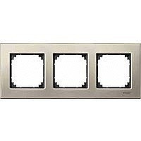 M-Elegance Рамка 3-ная, титан (max 17)