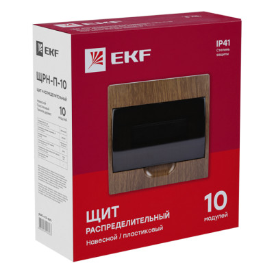 ЩРН-П-10 темное дерево IP41 PROXIMA EKF, pb40-n-10-dark