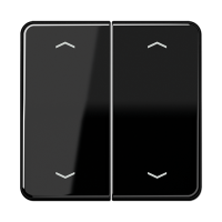 Клавиша для KNX кнопки, 2 группы с символами "стрелки"; дюропласт; черный, CD102PSW