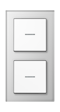 Jung Блок: Выключатель 1-клавишный + Выключатель 1-клавишный, с подсветкой, серия A Creation Jung Блок: Выключатель 1-клавишный + Выключатель 1-клавишный, с подсветкой, серия A Creation