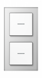 Jung Блок: Выключатель 1-клавишный + Выключатель 1-клавишный, с подсветкой, серия A Creation