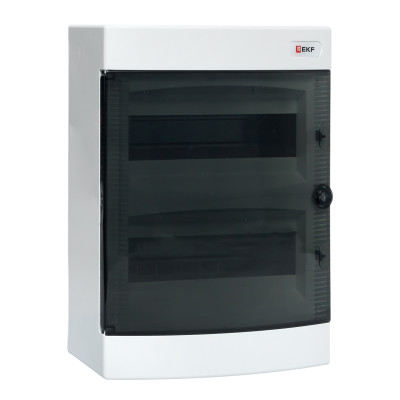 Щит распределительный навесной "Unix" прозрачная дверь 2х12 модулей IP40 EKF PROxima, ux-2x12-n