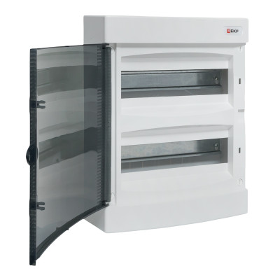 Щит распределительный навесной "Unix" прозрачная дверь 2х12 модулей IP40 EKF PROxima, ux-2x12-n