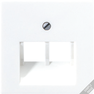 Крышка для сдвоенных телефонных и компьютерных розеток (UAE), фиксация винтом; термопласт; слоновая кость; A500, A569-2BFPLUA