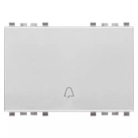 Vimar Клавиша на 3 модуля с символом "звонок" ,серебро матовое, 20023.C.N