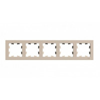 ATN001205 - ATLASDESIGN 5-постовая РАМКА, универсальная, ПЕСОЧНЫЙ, Systeme Electric