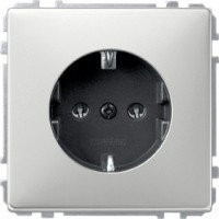 MERTEN МЕХАНИЗМ розетки 16А с з/к б/шт. СТАЛЬ, QF SD