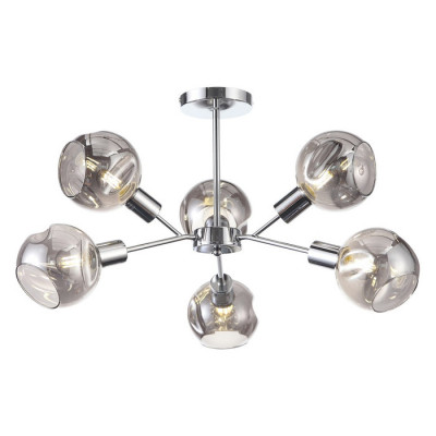 Evoluce SLE155102-06 Светильник потолочный Хром/Дымчатый E14 6*60W