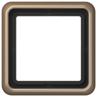 Рамка для вертикальной и горизонтальной установки, 1 пост; металл; золотая бронза; CD500, CD581GB