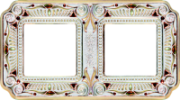 FD01362OPCL Fede Firenze Crystal De Luxe Рамка 2-ная, Gold White Patina