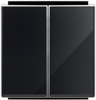 2CLA851100A2501 - Abb NIE Клавиша для 2-клавишных выключателей/переключателей/кнопок, серия SKY, цвет стекло чёрно, ABB