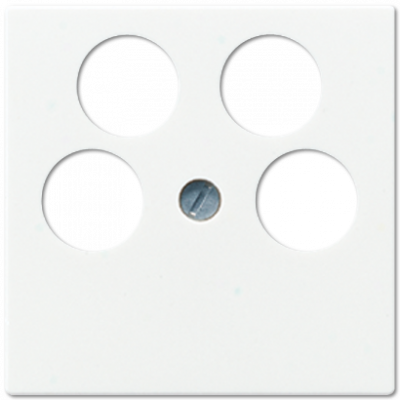 Крышка для SAT-TV-розетки с 4-мя гнездами; белая, A561-4SAT2WW