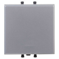 4404102 - ДКС Выключатель одноклавишный модульный, "Avanti", " Закаленная сталь", 2модуля