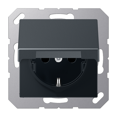 EP421KLAN - Розетка SCHUKO® с крышкой; термопласт; антрацит, Jung