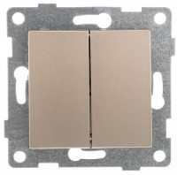 GUSI Bravo МЕХАНИЗМ Выкл. 2кл., скрытая установка, 10А, 250В. Цвет : шампань., С10В2-027