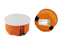 Распаячная коробка СП D80х40мм, крышка, пл. лапки, IP20, инд. штрихкод, TDM Electric, SQ1403-1925