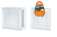 Решетка разъемная с москитной сеткой, наклонные жалюзи, 203х203 TDM Electric, SQ1807-0022