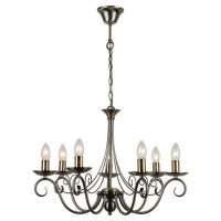 LUSSOLE ROOSEVELT Люстра подвесная, цвет основания - бронзовый, 7x40W E14, LSP-9942