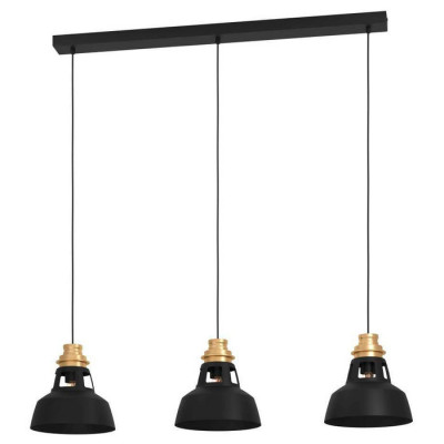 390231 Люстра ESPINARDO, 3X40W (E27), сталь, черный, золотой, 390231