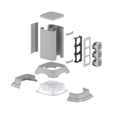 ДКС Миниколонна алюминиевая, 0.25м, цвет темно-серебристый металлик, 19524