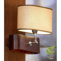 LUSSOLE Nulvi Бра, цвет основания - хром, плафон - ткань (цвет - бежевый), 1x10W E27, GRLSF-2101-01