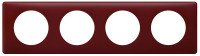 Legrand Celiane. Рамка 4-постовая. Цвет "Перкаль бордо", 066754