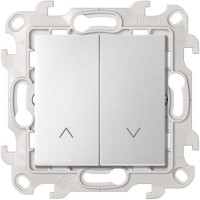 Simon Выключатель жалюзи 10A 250В~ цвета алюминий S24 Harmonie, 2410331-033