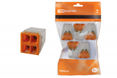 Строительно-монтажная клемма КБМ-2273-244 (2,5мм2) с пастой (5 шт/упак) TDM Electric, SQ0517-0125