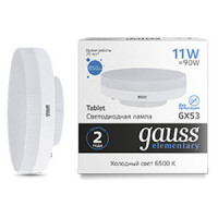 Лампа Gauss Elementary GX53 11W 850lm 6500K LED 1/10/100, 83831