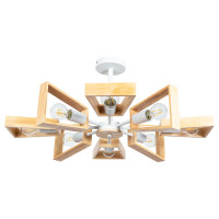 Arte Lamp BRUSSELS, Светильник потолочный, цвет арматуры - белый, цвет плафона/декора - бежевый, 8x60W E27, A8030PL-8WH