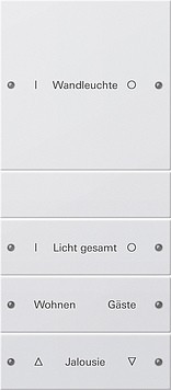 220427 Gira Набор клавиш 4-клав. (1+3),  ГРАВИРОВКА