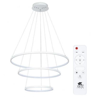 Arte Lamp FRODO, Светильник подвесной, цвет арматуры - белый, цвет плафона/декора - белый, 1x145W LED, A2197SP-3WH